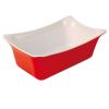 Rauwkost-saladeschaal Fleur Crock melamine rood-wit